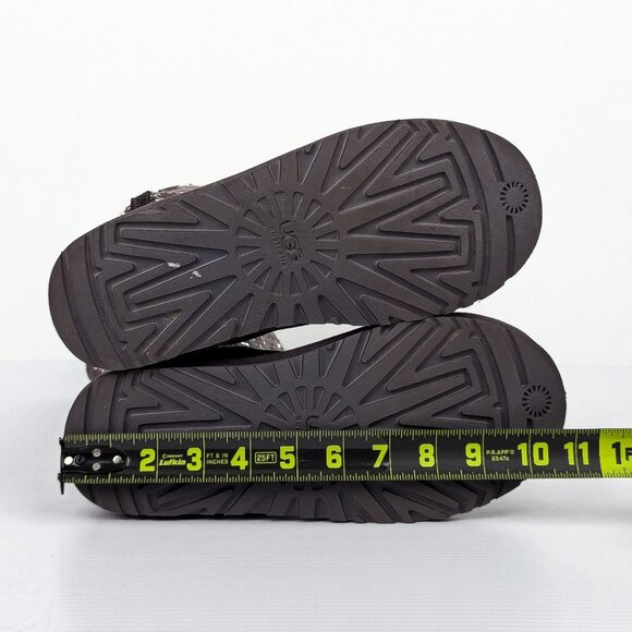 UGG Women Camaya Grey Suede Sequin Knit Slip-on Winter Boots sz 8 - Picture 6 of 9